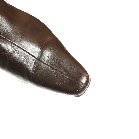 Brown Faux Leather Y2K / Witchy heeled boots size 8 - GUC - Picture 9 of 11